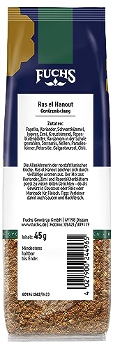 Foto von Fuchs Gewürze - Ras el Hanout im recyclebaren Nachfüllbeutel, zum Verfeinern von Couscous, Reis - 45 g