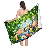 ピクミン7-1 バスタオル 大判 バスタオル 130*80cm マイクロファイバー バスタオル 柔らか肌触り 瞬間吸水 色褪せない 速乾 耐久性 毛羽落ち少ない 抗菌 防臭 通気 人気 極細繊維 ふんわり スポーツなどに最適(バスタオル130*80cm)