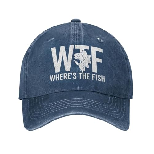 OMYOGOKNM ¿Qué Demonios? ¿Dónde está el Sombrero de Pescado? Gorra de béisbol Femenina, Gorra gráfica para Hombres.