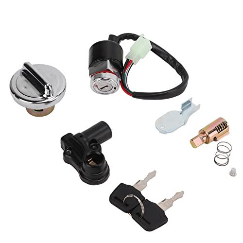 Contacteur À Clé Dax Sky,Kit Serrure Sky 125,Kit De Couvercle De Gaz pour Interrupteur D'Allumage Verrllage De Casque 2 Clée Rempment pour Les Interrupteure Démarreur D'Allumage Autoe Dax Sky 12