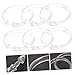 Unomor 12pcs Transparent Plastic Shower Curtain Rings Hooks for Shower Rod Smooth Slide Hooks Compatible with All Rod Types Simple Stylish Design for Bathroom and Living Room Drapes