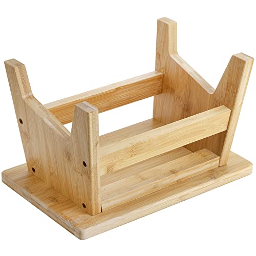 Lyellfe LY-BAMBOOSTEPSTOOL-REC Bamboo Step Stool, Non-Slip One Step Stool thumb #2