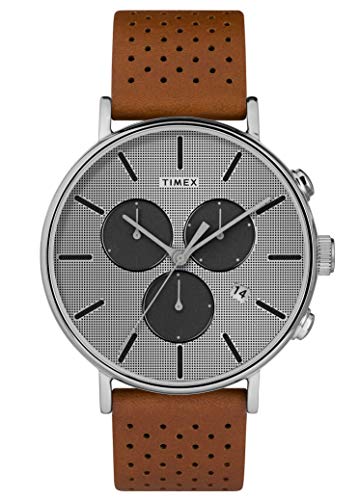 Preisvergleich Produktbild Timex Herren Chronograph Quarz Uhr mit Leder Armband TW2R79900