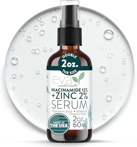Niacinamide 12% Serum for Face w/Zinc & Hyaluronic Acid &ndash; Vitamin B3 & E Pore Minimizer for Dark...