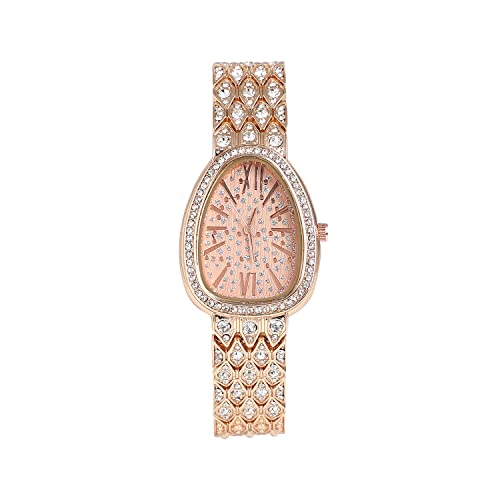 Image of Haute Sauce Women's Embellished Analog Dial with Stainless Steel Strap | Battery Power | Foldover Closure | Quartz Movement | Fashion Wrist Belt Watch for Female and Girls