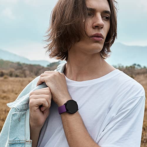 10 Pack Band Compatible With Samsung Active 2 Watch Band/Galaxy Watch 4 Band 40Mm 44Mm/Watch 4 Classic 42Mm 46Mm/Watch 3 41Mm, 20Mm Adjustable Silicone Sport Strap Replacement Smartwatch Band, Small #TOP7