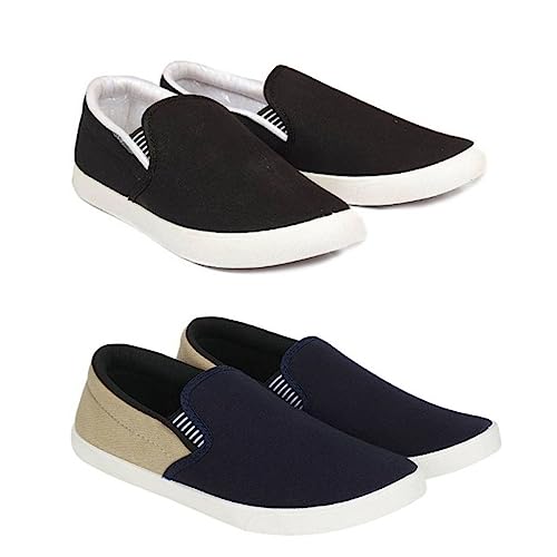 Image of HOTSTYLE Premium Casual Shoes Slip On Sneakers for Men |Combo Pack of 2|176
