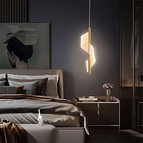 Suspension spirale nordique acrylique luminaire plafond lit