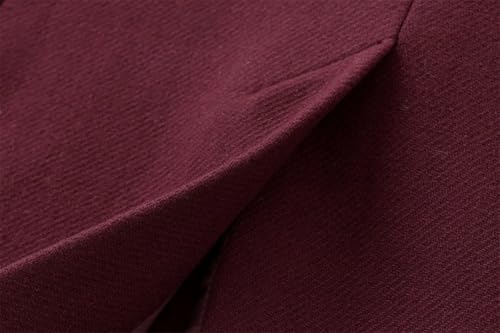 Women Winter Turn-Down Collar Long Coat Wool Blended Buttons Pockets Vintage Outwear4