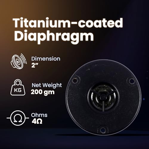 Image of DAINTY Tweeter TW202 | Size 2 inch Tweeter | Pack of 2 | Power 15W RMS /30W MAX | Magnet 40X8MM | Frequency 2K-16K HZ | 4 ohms