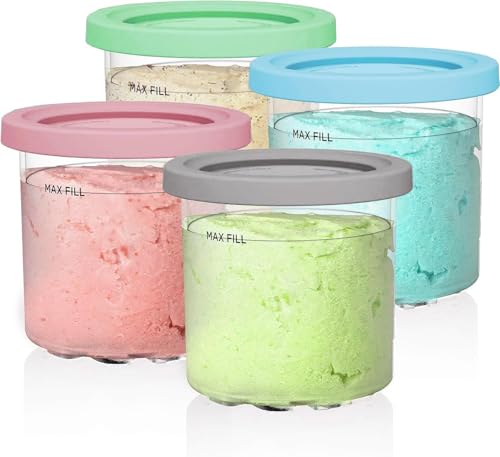 4Pcs Behälter Für Ninja CREAMI NC300EU NC301EU - Spülmaschinenfest BPA-frei Auslaufsicher Für Ninja Creamy Eismaschine Becher Zubehör NC301 NC300 NC299AMZ NC299