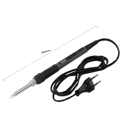Image of Zelbo Heavy duty 90W 220V Temperature Adjustable Electric Welding Solder Soldering Intelligent digital display soldering iron (Soldering Iron, Solder flux solder wire with Soldering Bits 2)