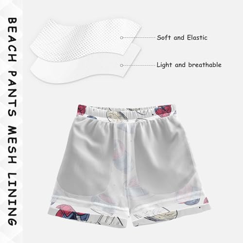 Pigsaly Boys Swim Trunks Ice Hockey Equipment Retro Boys Board Shorts Swimsuit Swimwear Summer Bathing Suit 2T Multicolor4