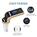 FM Transmitter, LDesign Bluetooth Wireless in-Car FM Radio Adapter Car Kit with Hand Free Call | Stereo 4 Modes Music Play | TF Card &U-Disk Reading Applicable for All Smart Phones -Gold