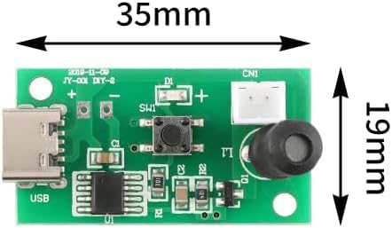 Image of DC 5V USB Humidifier Spray Module Kit 108KHz Mist Maker with Driver Board C Type Atomizing Head for DIY Air Diffuser Pack of 3 Micron Aperture High Frequency Oscillator