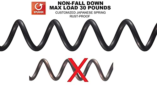 Image of BRIOFOX Shower Curtain Rod 43-73 Inches Matte Black, Rustproof and Non-Fall Down Spring Tension Rod for Window or Bathroom, Stainless Steel