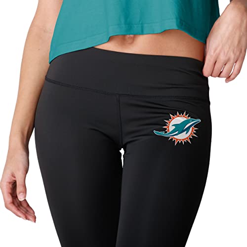 Mallas para mujer NFL FOCO leggings negros talla L con logo en la pantorrilla ropa deportiva 3
