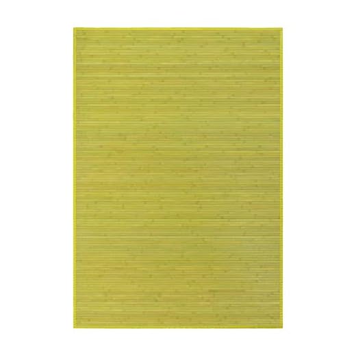 Lola Home Alfombra para salón de bambú (140 x 200 cm, Verde)