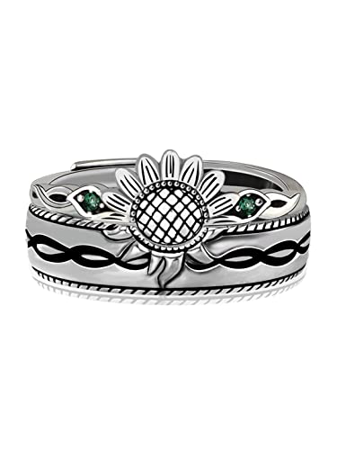 925 Sterling Silver Adjustable Rings, Pure Gift for Women