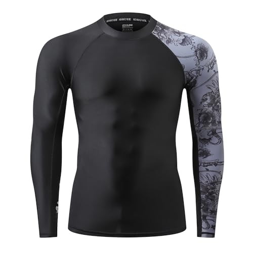 HUGE SPORTS Men's Splice UV Sun Protection UPF 50+ Skins Rash Guard - Image 3