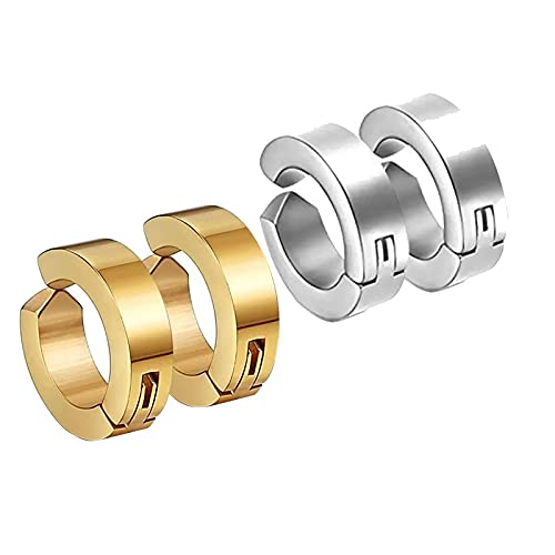 fashion frill Fascinating Stainless Steel Hoop Earrings For Men & Women Stylish Latest Fancy Earrings(Combo 2)-picture-14