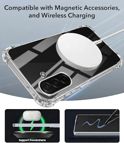 Image of Jkobi Shockproof Crystal-Clear Back Cover for Samsung Galaxy A26 5G (Magsafe Wireless Support | Drop & Camera Protection | Hard Polycarbonate)
