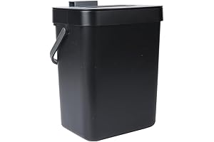 Small Countertop Hanging Trash Can with Lid for Kitchen