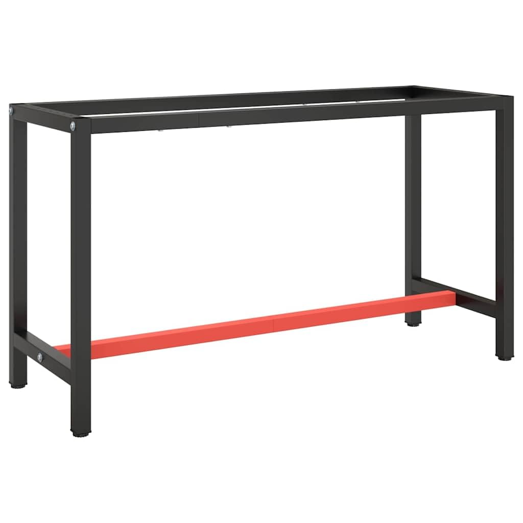 Rama stołu roboczego Metal Czarny Czerwony Matowy 140x50x79cm