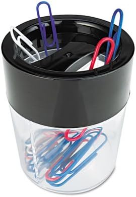 Magnetic Clip Dispenser, Two Compartments, Plastic, 2 1/2 x 2 1/2 x 3