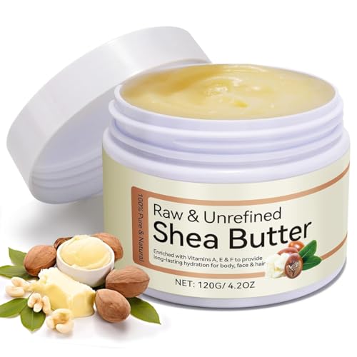 VRYNDH Manteca de Karite Pura, Manteca de Karite, Hidratante y No Grasa, nutre profundamente,Tu Piel y Cabello Ya No Estarán Resecos, Manteca de Karité Adecuada para Todo Tipo de Piel