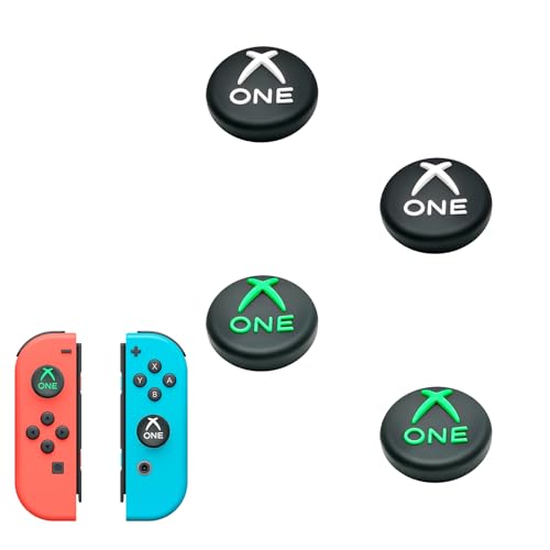 Haofun Joystick Thumb Stick Grips Cap para Nintendo Switch 2 (2025), 4 Pack Silicone Thumb Grip Caps Joystick, Mejorar la Experiencia de Juego (para Sombrero Xone - Verde + Blanco)