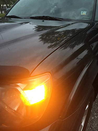 BRISHINE 194 LED Bulbs Extremely Bright Amber Yellow 5630 Chipsets 168 2825 175 T10 W5W LED Replacement Bulbs for Car Interior Map Dome Door Courtesy License Plate Lights(Pack of 10)