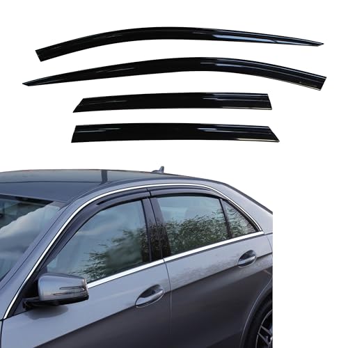 Déflecteurs Latéraux Noirs Pour Mercedes Classe E W211 Berline/Break 2002-2009 - Portes Avant - Verre Acrylique