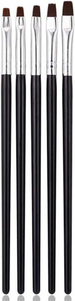 Manicure Brush 5 Sets a Black Rod Light Brush Light Pen Set French Light Nail for Nail,