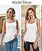 V FOR CITY Shelf Bra Tank Top for Women Adjustable Wide Strap Camisole Cotton Yoga Cami Shirts L White