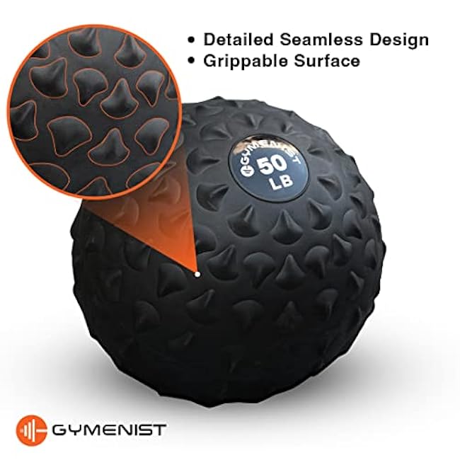 GYMENIST Weighted No Bounce Slam Ball Intensive Workout Training Gym Exercise Weight Balls Equipment