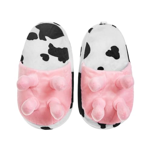 Funny Slippers for Women Men Gag Gifts Modeling Soft Plush Non-Slip Winter Furry Sandals for Home