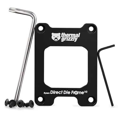 Image of Thermal Grizzly - Direct Die Frame Ryzen 7000 V2 - Increased Compatibility - for Mounting Ryzen 7000 CPU Processors Without The Integrated Heatspreader - Significantly Lowers Operating Temperatures