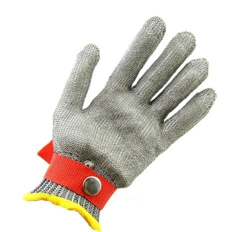 Luckystone Ambidextrous Cut Resistant Gloves - High Performance Level 5 Protection,Safety Cut Proof Stab Resistant Stainless Steel Metal Mesh Butcher Glove,Food Grade Cut Proof Gloves