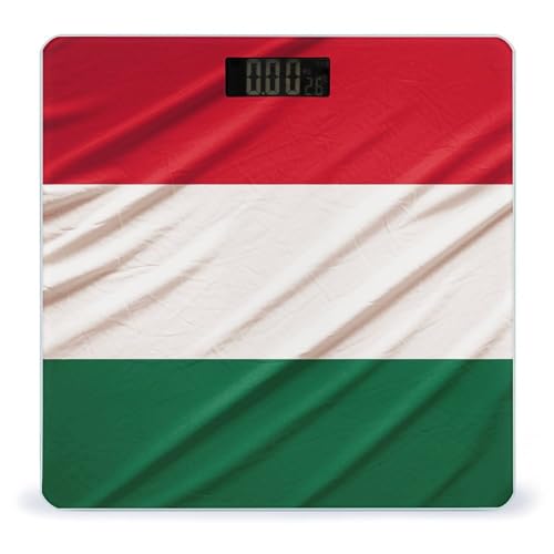 Báscula digital para baño con bandera de Italia y pantalla LCD