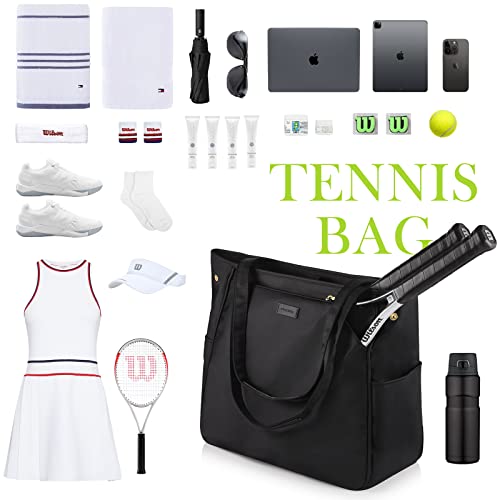 Chiceco Tennis Tote Bag For Women, Large Tennis Racket Bag, Tennis Bag 2 Rackets,Pickleball Bag,Padel Bag #TOP4