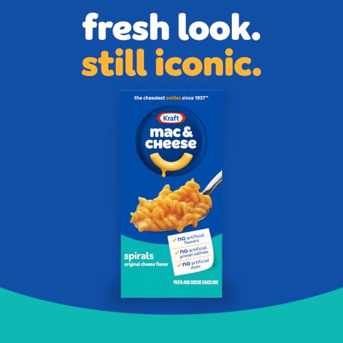 Image of Kraft Spirals Plant Based Mac & Cheese, Original Flavor, 5.5 oz Box | for Easy Dinner or Dinner Sides, No Artificial Preservatives, No Artificial Flavors, No Artificial Dyes
