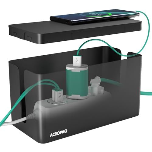 ACROPAQ Caja Cables - Small (23.5 x 12 x 11.5 cm), Cable Manageme...