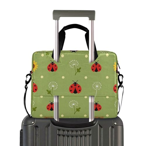 Funda para laptop portátil 15.6" con correa y asa verde miniatura 4