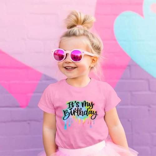 Image of It's My Birthday Girl Shirt 4th 5th 6th 7th 8th 9th 10th 11th 12th Graphic Tee for Kids Party Cute Girls Tshirts Tees