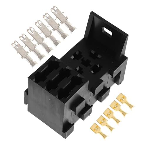 Mikinona Soporte de con Caja de Fusibles Integrada para Automóvil y Barco Diseño Duradero y Fácil Instalación Compatible con Fusibles para Camión y