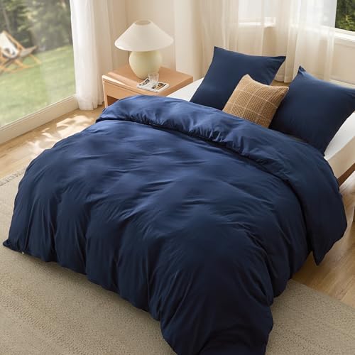 Bedsure Funda Nordica Cama 240x220   Poliéster Microfibra Cepillada, Juego de Funda de Edredón 240x220 cm y 2 Funda de Almohada 50x75 cm, Funda Nórdica con Cremallera ÖKO Tex   Azul