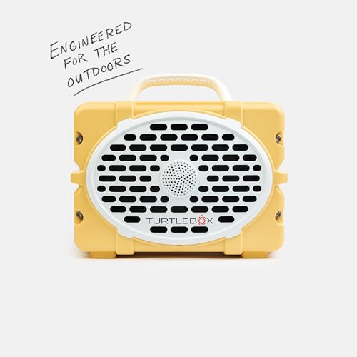 Image of Turtlebox Original Gen 3: Portable Outdoor Bluetooth Speaker - Ultra-Loud (120dB), Waterproof (IP67), Rugged, Impact-Resistant, 3-Day Battery | Party Mode: Unlimited Pairing, Fighting Lady Yellow