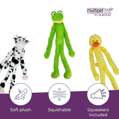 Multipet's Swinging Slevin XXL Oversized 30-Inch Green Frog Plush Dog Toy