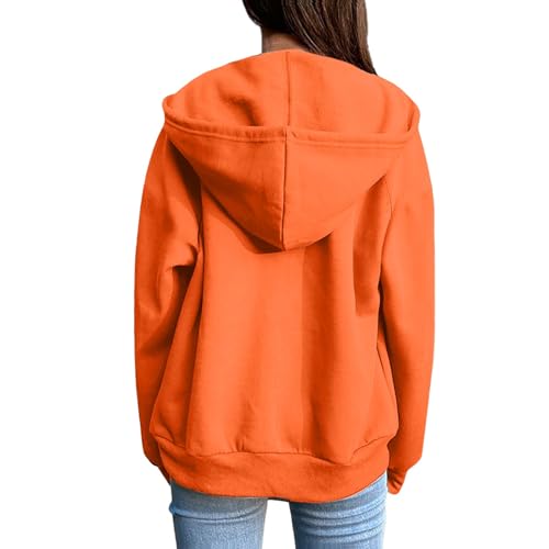 Sweat à capuche zippé 2025 pour femme - Veste polaire surdimensionnée avec cordon de serrage - Joli sweat à capuche léger pour l'automne avec poches,...